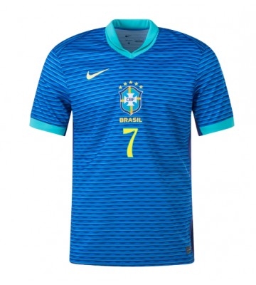 Brasilien Vinicius Junior #7 Udebanetrøje Copa America 2024 Kortærmet
